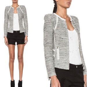 Iro Noelia Jacket with Leather Trim Detailing